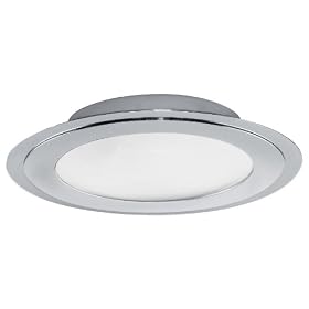 Eglo  87216A Samira, Chrome/Frosted Opal, 2-Light Ceiling Light Fixture
