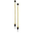 CC Skye 12k Gold-Plated The Retro Black Onyx Drop Earrings