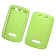 RIM BlackBerry Storm 9530 Thunder 9500 Soft Rubber Skin Case Silicone Protector Cover With Diamonds Lime Green