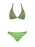 Ralph Lauren 2 Pc Lime Halter Bikini w/Black Trim