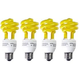 Energy Saving Compact Fluorescent Yellow BUG Light Bulb - CFL 13W (60W Tungsten... by Satco