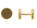 Gold Plated Stainless Steel Plain Fake Plug - 16G Earwire - 0G - Sold in Pairs