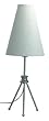 Unique Tripod Design Base w/White Fabric Shade Table Desk Lamp