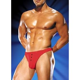 1st Fantasies Male Power Red-Hot Thong with Button