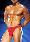 1st Fantasies Male Power Red-Hot Thong with Button