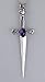 Sterling Silver Knight's Sword with Genuine title=