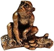 2016 Feng Shui Feng Shui Auspicious Monkey Sitting on Treasure for Wealth Luck (bronze)