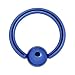 16 Gauge 5/16" Blue Anodized Titanium Ball Captive Ring