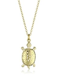 Anna Beck Designs "Bali" 18k Gold-Plated Small Turtle Pendant Necklace