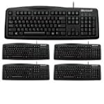 Wired Keyboard 200 - USB - Black - Pack of 5