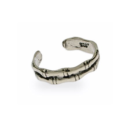 Eve's Addiction Serling Silver Bamboo Style Toe Ring