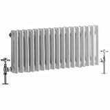 Traditional 17 x 2 Column Radiator Cast Iron Style White 300mm x 765mm
