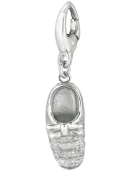 Sterling silver 0.085ct TDW Diamond GirlS Bootie (Charm)