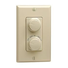 Click here to buy Leviton Decora Duo Fan Control and 300-Watt Dimmer Ivory #R01-RTD01-10I by Leviton.