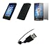 Sony Ericsson Xperia X10 - Premium Black Soft Silicone Gel Skin Cover Case + Crystal Clear Screen Protector + USB Data Sync Charge Cable for Sony Ericsson Xperia X10