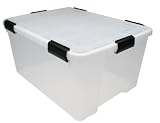 62.8 Qt Ultimate Airtight Tote - Large set of 4 (Clr/Bl Buckles) (11.8 H x 17.9 W x 23.6 D)