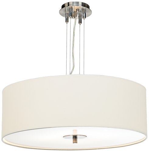 White Four Light 24 Wide Pendant Chandelier