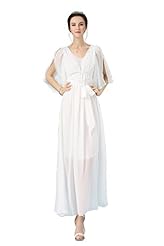 V-neck Chiffon  Backless Flutter  Dress With Ruffles