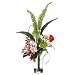 Exotic Mix in Glass Faux Flower Arrangement