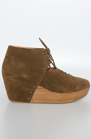 80%20 The Scarlet Wooden Wedge Wallabee in Chocolate,Shoes for Women from 80%20