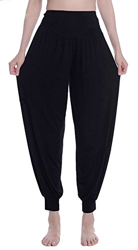 Womens' Solid Color Soft Elastic Waistband Fitness Yoga Harem Pants