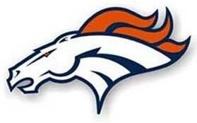 Denver Broncos Left Logo Car Magnet