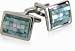 Gray Green Mother of Pearl Mosaic Stainless Steel Cufflinks