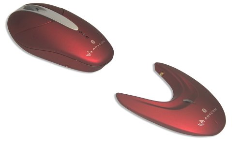 Electronics: Anycom Inc CC3142 Anycom Bluetooth Red Mouse