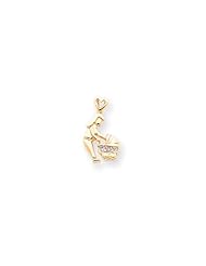14k VS Diamond Mother holding child pendant Diamond quality VS (VS2 clarity, G-I color)