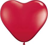 11 Inch Balloons Heart Shape Ruby Red (Pk 100)