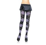 Heather argyle tights