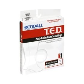 T.E.D. Anti Embolism Stockings White Knee Length Medium Extra Length
