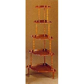 <b>Oak Finish 5-Tier Corner Unit</b>