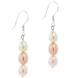 Freshwater cultered pearls sterling silver earrings