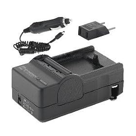 Samsung DV300F Digital Camera Battery Charger (110/220v with Car & EU adapters) - Replacement Charger for Canon LP-E12 & Samsung BP-88A