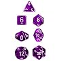 Polyhedral 7-Die Translucent Dice Set - Purple