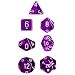 Polyhedral 7-Die Translucent Dice Set - Purple