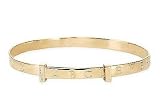 Childrens 14K Gold Alphabet Adjustable Bracelet.