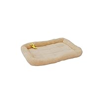 ALEKO PCM03M Soft Plush Beige Comfy Pet Bed Cushion Mat for Dogs and Cats, Medium
