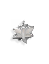 MMA Silver - Shell Inlay Dragonfly Bead