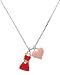 Red Dress and Pink Heart Charm Necklace