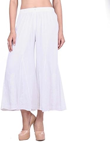 Indian Artizans Chanchal Chikankari Cotton Plazo