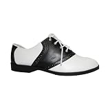 SADDLE-50 Cute Saddle Shoe Womens Flat Shoes Sexy Flats Black White
