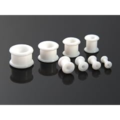 Flesh Tunnel SILIKON Plug Stopfen OHR fexibel WEI� - W�hle deinen Wunschdurchmesser in mm