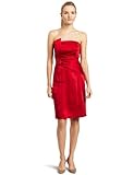 Jax Womens Strapless Satin Dress, Ruby, 6