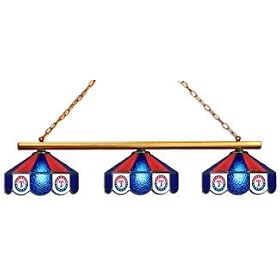 Texas Rangers 3pc SWAG STAINED GLASS POOL BILLIARD TABLE LAMP LIGHT