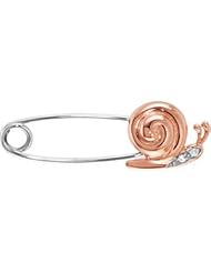 Youth Snail Brooch With Diamonds by US Gems