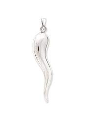 Sterling Silver Italian Horn Pendant