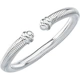 Sterling Silver Hollow Snake Bracelet - 7.5 inches