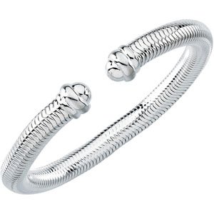 Sterling Silver Hollow Snake Bracelet - 7.5 inches
